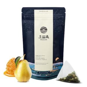 OSULLOC Moon Walk Tea (Korean Pear Flavor) | Sweet Fruit Tea | 20 Pyramid Tea Bags, 1.76oz