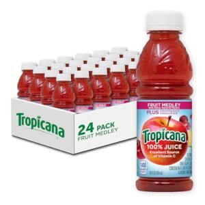 Tropicana 100% Juice, Fruit Medley, 10 Fl Oz Bottle (Pack of 24)