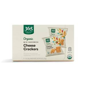 365 by Whole Foods Market, Organic Mini Cheese Sandwich Crackers 8 Count, 1 Ounce