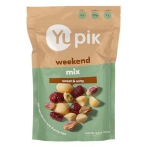 Yupik Weekend Mix, 5.8 Oz Gluten-Free, Kosher, Non-GMO, Guilt-Free Snack, Sweet & Salty Nuts, Pistachios, Macadamia Nuts & Cranberries, Healthy Trail Mix