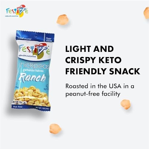 Feel Festive Roasted Chickpeas Variety Snack Pack - Crunchy Balanced Macro Nut Free Healthy Garbanzo Beans - Non-GMO Vegan Soy-Free - Convenient 12 Bags - Image 7