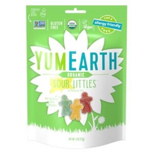 YumEarth Organic Easter Sour Littles Chewy Candy - Allergy Friendly (Top 9 Free), No Artificial Dyes or Flavors, Non GMO, Gluten Free, Vegan Candy Snacks - 4 Ounce (Pack of 1)