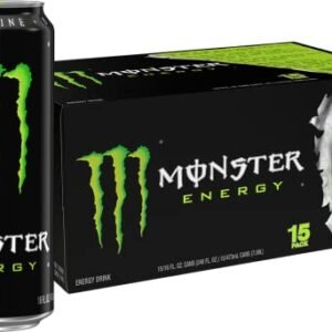 Monster Energy Drink, Green, Original, 16 Ounce (Pack of 15)