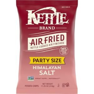 Kettle Brand Potato Chips, Air Fried Himalayan Salt Kettle Chips, 11.25 Oz Party Size Bag