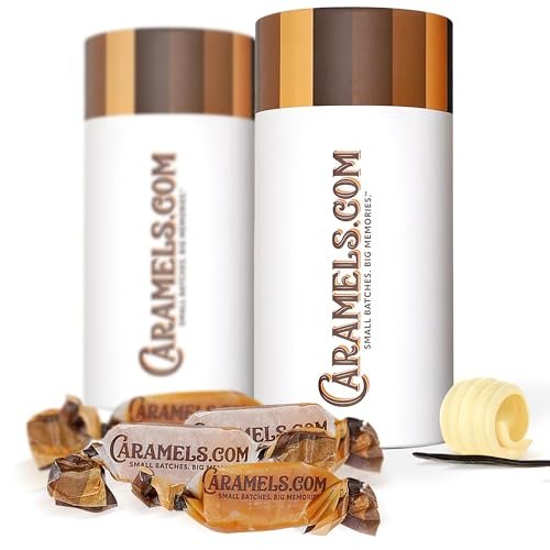 Caramels.com | Sea Salted Carmel and Butter Caramel | Soft Caramel | Duo Pack | Individually Wrapped