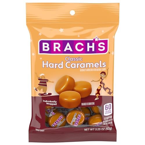 Brach's Nips Caramel Flavored Hard Candy, Individually Wrapped Candies, 3.25 Ounce Bags (Pack of 12) - Image 2