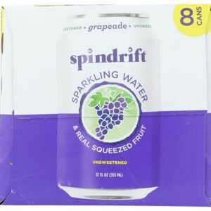 SPINDRIFT Grapeade Sparkling Water 8pk, 12 FZ