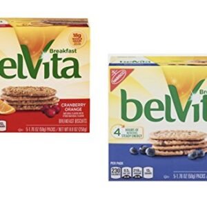Belvita Breakfast Biscuits Cranberry Orange + Blueberry Variety Pack, 2 X 8.8 Oz Boxes