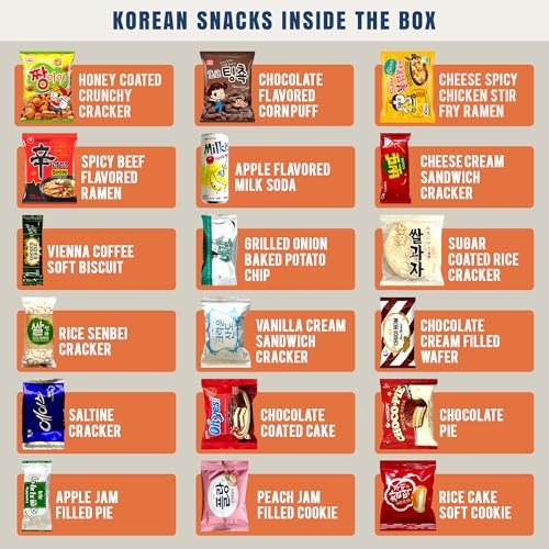 Dagaon Delightful Korean Snack Box 28 Count – Tasty Korean Snacks and Foods Including Chips, Biscuits, Cookies, Pies, Candies, Drinks, Ramen Noodles. Assortment of Korean treats and foods for everyone. - Image 6