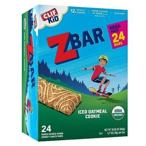 Zbar - Iced Oatmeal Cookie - Soft Baked Snack Bars - Non-GMO - 12g Whole Grains - USDA Organic Granola Bars (24 Pack)