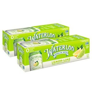 Waterloo Sparkling Water, Lemon-Lime Naturally Flavored, Pack of 24, 12 Fl Oz Cans | Zero Calories, Sugar or Artificial Sweeteners, Sodium