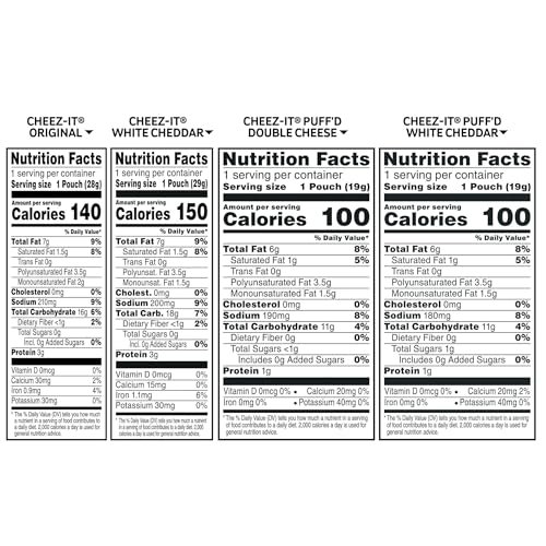 Cheez-It Cheese Crackers, Baked Snack Crackers, Lunch Snacks, Variety Pack (40 Pouches) - Image 6