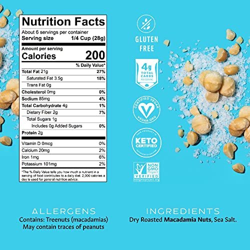 Mauna Loa Premium Roasted Macadamia Nuts, Salt Flavor, 6 Oz Jar (Pack of 1) - Image 2