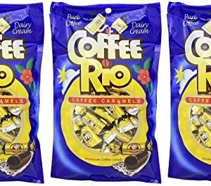 Coffee Rio Coffee Candy Pack of 3 Coffee Caramels 5.5 Ounces Made with Real Coffee and Cream, Kosher Candy (Original Coffee)