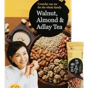 Damtuh Korean Walnut Almond Adlay (Job's Tear) Powder Meal Replacement Shake - Nutty Breakfast Drink, Misugaru, 18g x 50 Sticks (Pack of 1)