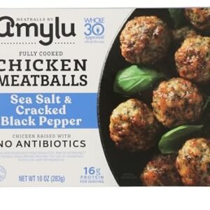 Amylu Sea Salt & Black Pepper Chicken Meatballs, 10 OZ