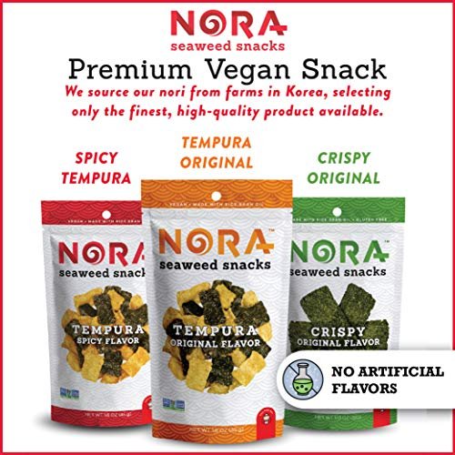 Crispy Seaweed Snacks by Nora | Asian Snacks | Taster's Variety Pack | Low-Sugar, Vegan, Non-GMO Verified | 6-Pack - Image 2