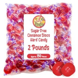 Sugar Free Cinnamon Hard Candy Arcor - 2lb Bulk Bag (Approx. 150 pieces), Individually Wrapped | Premium Sugar Free Cinnamon Candy | Delicious Cinnamon Candy Sugar Free