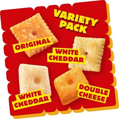 Cheez-It Cheese Crackers, Baked Snack Crackers, Lunch Snacks, Variety Pack (40 Pouches) - Image 3