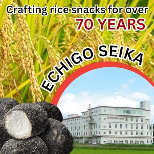 Echigo Seika, Funwari Meijin Fluffy Rice Puff, Kurogoma Flavor | Snack Size, Asian Rice Snacks, Mochi Snack | Authentic Product of Japan (1 pack, Black Sesame) - Image 4