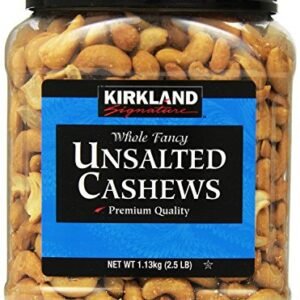 Kirkland Signature Unsalted Cashews, 2.5 Lb, 2 Pack