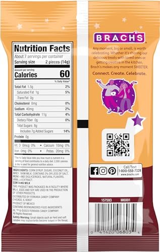 Brach's Nips Caramel Flavored Hard Candy, Individually Wrapped Candies, 3.25 Ounce Bags (Pack of 12) - Image 3