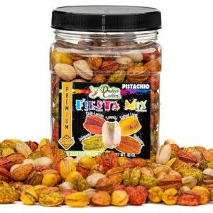 In-Shell Flavored California Pistachios | FIESTA MIX | 16oz Family-Size Jar | Bold Mexican Flavors | Artisan made, Fresh & Delicious