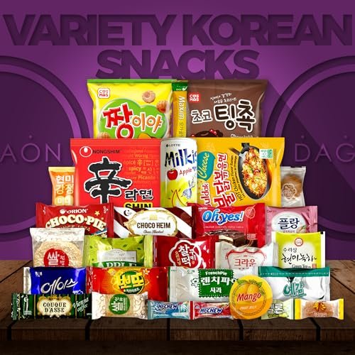 Dagaon Delightful Korean Snack Box 28 Count – Tasty Korean Snacks and Foods Including Chips, Biscuits, Cookies, Pies, Candies, Drinks, Ramen Noodles. Assortment of Korean treats and foods for everyone. - Image 5