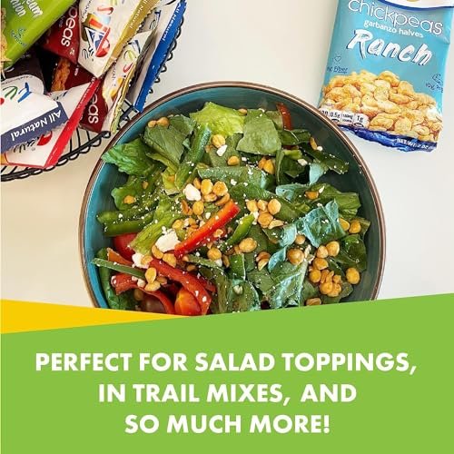 Feel Festive Roasted Chickpeas Variety Snack Pack - Crunchy Balanced Macro Nut Free Healthy Garbanzo Beans - Non-GMO Vegan Soy-Free - Convenient 12 Bags - Image 5