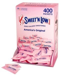Sweet'N Low Zero Calorie Sweetener Packets, 400 Ct, Kosher & Gluten Free, Low Glycemic Index, Individual Tea and Coffee Sweetener Packets