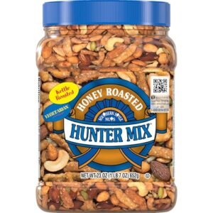 Southern Style Nuts Honey Roasted Hunter Bulk Trail Mix, 23 oz (Pack of 1), Honey Roasted Sesame Sticks & Peanuts, Sunflower Kernels, Almonds, Cashews & Pepitas, Mixed Nuts, Snacks for Adults & Kids