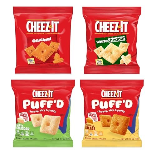 Cheez-It Cheese Crackers, Baked Snack Crackers, Lunch Snacks, Variety Pack (40 Pouches) - Image 5