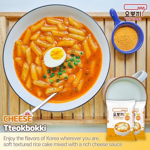 Yopokki Instant Tteokbokki Pack (Cheese, Pack of 2) Korean Street food with cheese sauce Topokki Rice Cake - Quick & Easy to Prepare - Image 5