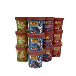 Modern Oats All Natural Oatmeal Cups - Variety Pack 2.6 oz (Pack of 12)