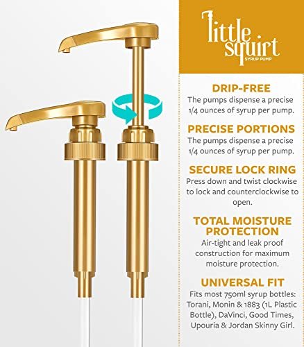 Peach Syrup for Ice Tea & Drinks 25.4 Ounces Flavoring for Drinks with Little Squirt Syrup Pump - Image 4