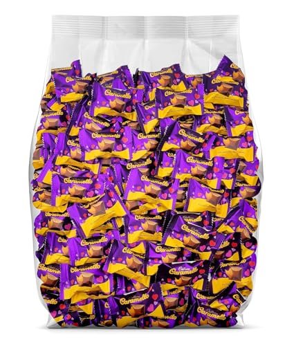 Cadbury Caramello Miniatures - 35 Milk Chocolate and Caramel Candy Bars - Individually Wrapped Caramello Cadbury Chocolate Bars - Bulk Cadbury Candy - 35 Pieces