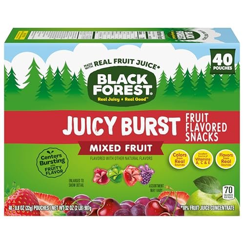 Black Forest, Juicy Burst, Fruit Flavored Snacks, Mixed Fruit Flavors, A Juicy Burst of Natural Flavors, Made with Real Fruit Juice, 0.8 oz 40 ct - Image 8