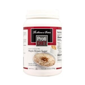ProtiDIET High Protein Maple Brown Sugar Oatmeal - Low Fat, Sugar free Instant Oatmeal for a Nutritious Breakfast Packed with Essential Vitamins and Minerals - 20 Servings Jar