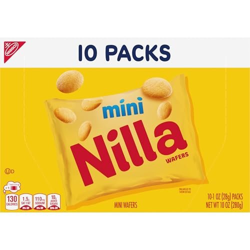 NILLA Wafers Mini Cookies, Vanilla Wafers, 10 Snack Packs - Image 15