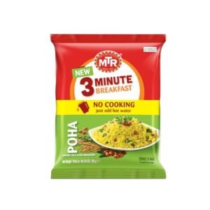 MTR 3minute Poha - Ready-to-Cook Mix - Authentic Indian Food in Just 3 Minutes - 100% Vegetarian - No Added Preservatives - Just Add Hot Water - Quick & Easy ((Regular Poha - 160g, Pack of 6)