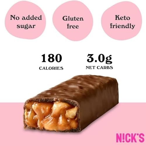 NICKS Keto Chocolate Candy Bars Variety Pack, No Added Sugar, Coconut, Gluten Free Sweets Low carb Candy Snack Bar (Multipack 15x40g) - Image 3