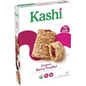 Kashi Breakfast Cereal, Fiber Cereal, Family Breakfast, Berry Fruitful, 13.4oz Box (1 Box)