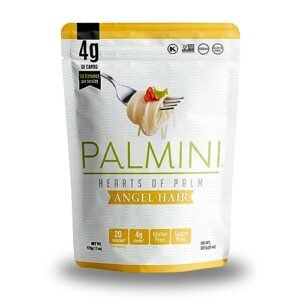 Palmini Angel Hair Pasta | Low-Carb, Low-Calorie Hearts of Palm Pasta | Keto, Gluten Free, Vegan, Non-GMO | As seen on Shark Tank | (12 Ounce Pouch-Pack of 1)
