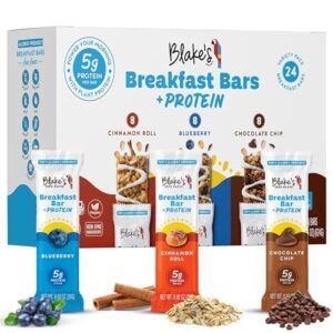 Blake's Seed Based Breakfast Bars with Protein — Variety Pack (24 Count), 5g Clean Plant-Based Protein, Gluten Free, Nut Free, Dairy Free & Vegan, Healthy Snacks for Kids or Adults, School Safe