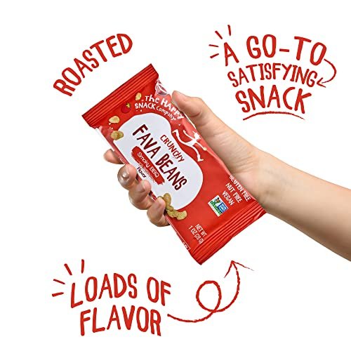 The Happy Snack Company Fava Beans Variety Pack 24 x 1 oz (Smoky BBQ Flavor and Pizza Flavor).Gluten free. Nut free. Dairy free. Non-GMO and Vegan. 5g Protein & 130 Cals. - Image 6