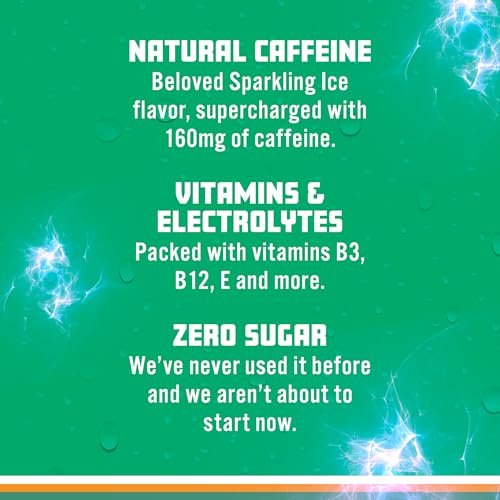 Sparkling Ice +Energy Maximum Mango 12Pk. Energy Drinks with Vitamins + Antioxidants, Zero Sugar. 12 fl oz cans. - Image 4