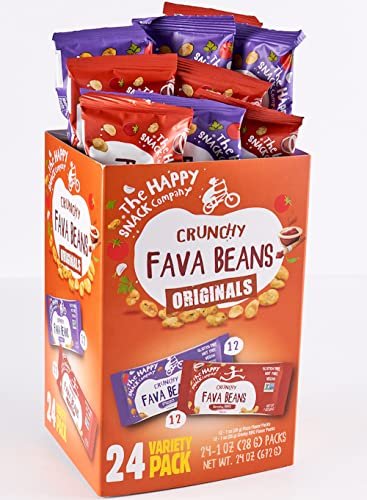 The Happy Snack Company Fava Beans Variety Pack 24 x 1 oz (Smoky BBQ Flavor and Pizza Flavor).Gluten free. Nut free. Dairy free. Non-GMO and Vegan. 5g Protein & 130 Cals. - Image 3