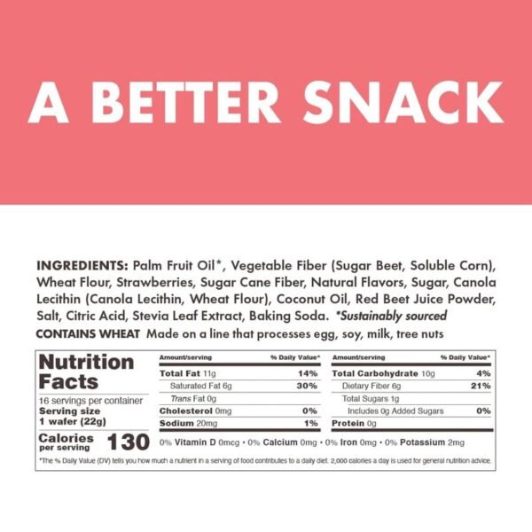 Rip Van Strawberry Keto Wafer Cookies - Healthy Vegan Snacks - Non GMO, Low Sugar (1g), Low Calorie - 16 Count - Image 6