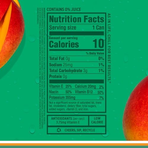 Sparkling Ice +Energy Maximum Mango 12Pk. Energy Drinks with Vitamins + Antioxidants, Zero Sugar. 12 fl oz cans. - Image 5