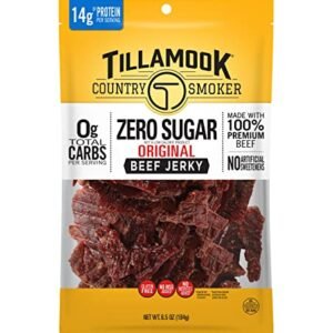 Tillamook Country Smoker Keto Friendly Zero Sugar Beef Jerky, Original, 6.5 Ounce